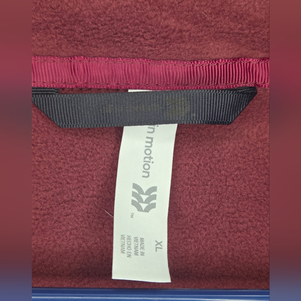 Men's XL All In Motion Polartec Fleece Jacket Coat NWT Burgundy - Picture 3 of 11